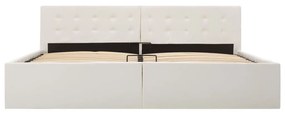 Πλαίσιο Κρεβατιού με Αποθηκ. Χώρο Λευκό 180x200 εκ. Συνθ. Δέρμα - Λευκό
