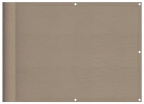 vidaXL Διαχωριστικό Βεράντας Taupe 75x1000εκ 100% Πολ. Ύφασμα Oxford