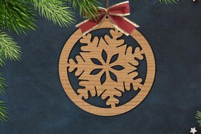 Intra απο ξύλο plywood 3mm-4mm πάχος Χριστουγεννιάτικη μπάλα νιφάδας χιονιού | Δίασταση 15x15 cm INTRAFABR-76134866