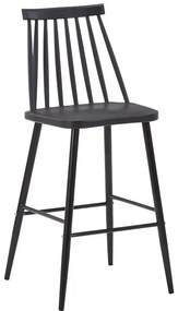 Σκαμπό μπαρ Aurora I pp σε μαύρη απόχρωση-πόδι μεταλλικό μαύρο 42x47x99εκ 42x47x99 εκ.