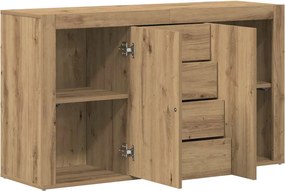 vidaXL Πλαϊνό γραφείο Artisan Oak 120 x 36 x 69 εκ Επεξεργασμένο ξύλο