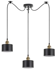 SE21-BR-10-BL3-MS1 MAGNUM BRONZE Black Metal Shade Pendant+ HOMELIGHTING 77-8762