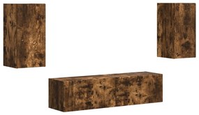 vidaXL 2 pcs Καπνιστό Δρύς