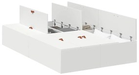 vidaXL Σκελετός Κρεβατιού με αποθήκευση Λευκό 190 x 120 x 31.5 εκ.