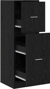 vidaXL Φαρμακοποιϊκή Ντουλάπα Μαύρη δρυς 40 x 41 x 118 εκ.