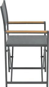 Πολυθρόνα σκηνοθέτη Mabu pakoworld ανθρακί αλουμίνιο 56x48x86εκ