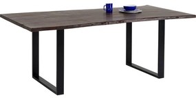 Τραπέζι Harmony Ακακία Καφέ-Μαύρο  200x100x76εκ - Μαύρο