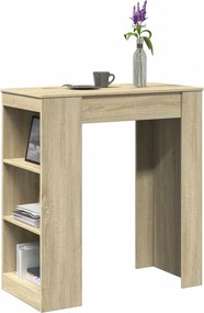 vidaXL Τραπέζι Μπαρ με Ράγες Sonoma Δρυς 95x47x103,5 εκ Επεξεργ. Ξύλο