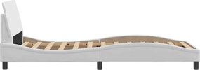 vidaXL Πλαίσιο Κρεβατιού Dover Λευκό 100x200 εκ.Συνθετικό Δέρμα