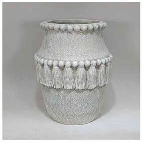Βάζο τσιμεντένιο Γκρι Με Κρόσσια 16.5x16.5x14cm 752-20314 Estheti-752-20314-Γκρι 752-20314
