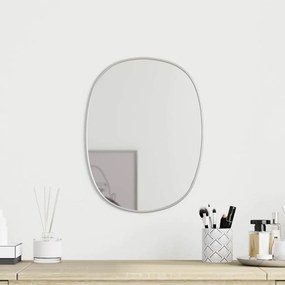 vidaXL Καθρέφτης Τοίχου Ασημί 40x30 εκ.