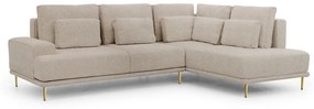 Γωνιακός καναπές Κρεβάτι NICOLE, μπέζ ανοιχτό 277x93x200cm-Δεξιά γωνία-BOG2783