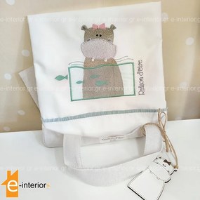 Σετ Σεντόνια Κούνιας Baby Girl Hippo - Pink 108113001