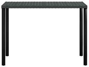 vidaXL Σαλόνι Σε Σχήμα L 5 Τεμάχια Μαύρο Συνθετικό Ρατάν με Μαξιλάρια