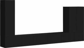 vidaXL Επιτοίχιο 6 pcs Μαύρο