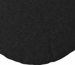 vidaXL Μαξιλάρια καθισμάτων 2 pcs Μαύρο Ø60 x 21 εκ ύφασμα