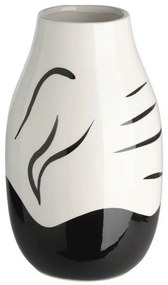Βάζο Κεραμικό Yuzawa 421037 15x26cm Black-White Eglo Κεραμικό