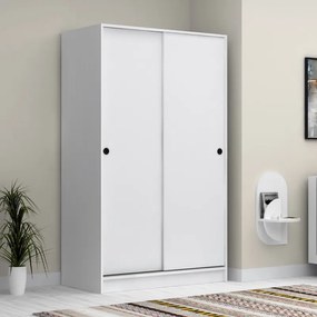 Megapap Ντουλάπα Ρούχων Regio Δίφυλλη Συρόμενη Λευκό 120x60x200εκ.