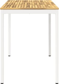 vidaXL Τραπέζι μπαρ κήπου Λευκό 141 x 80,5 x 105 εκ