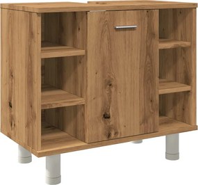 vidaXL Ντουλάπι μπάνιου Δρυς τεχνίτης 60x32x53,5cm Κατασκευασμένο ξύλο