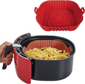 Φόρμα Σιλικόνης Τετράγωνη για Air Fryer 16cm