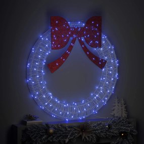vidaXL Στεφάνι με 150 LED Μπλε 120 cm Ακρυλικό