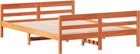 vidaXL Σκελετός Κρεβ. Χωρίς Στρώμα Καφέ Κεριού 120x200 εκ Μασίφ Πεύκο