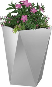 vidaXL Γλάστρα 2 τμχ. Ασημί 50 x 50 x 75 cm Επικαλυμμένος Χάλυβας