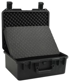 vidaXL Θήκη Πτήσης Φορητή Μαύρη 49x38x23 εκ. από Πολυπροπυλένιο