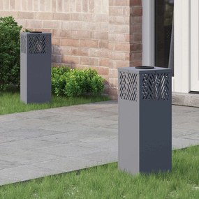 vidaXL Ηλιακό LED Φως Δρόμου 2 pcs Ανθρακί Κρύο Ρολαρισμένο Χάλυβα