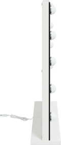 vidaXL Καθρέφτης Vanity LED Λευκό 58 x 10 x 47 εκ Γυαλί και Χάλυβας