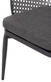 Καρέκλα - Πολυθρόνα OREGO C6268.01 Σκούρο Γκρί Αλουμινίου με Μαξιλάρι 56x59x81Υεκ. 56x59x81 εκ.