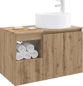vidaXL Σετ Επίπλων Μπάνιου 2 τμχ. Artisan Δρυς Επεξεργασμένο Ξύλο