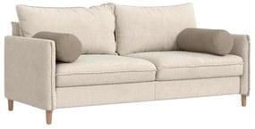 vidaXL Μαξιλάρια Στήριγμα 2 pcs Taupe Ø 25 x 70 cm Ύφασμα Μικροΐνας