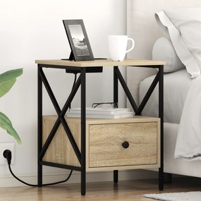 vidaXL Κομοδίνο Sonoma Δρυς 41.5 x 40.5 x 55 εκ. Επεξεργασμένο ξύλο