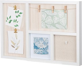 Photo Θήκη Rectangular "Imago" Acrilic Mdf Ecru Λευκό PU 48x3x32cm