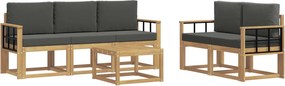 vidaXL Σειρά Καναπέ Εξωτερικού 6 pcs
