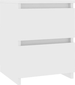 vidaXL Κομοδίνο Λευκό 30 x 30 x 40 εκ. από Επεξ. Ξύλο