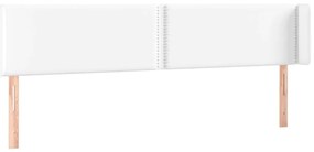 vidaXL Κεφαλάρι με Πτερύγια Λευκό 183x16x78/88 εκ. Συνθετικό Δέρμα