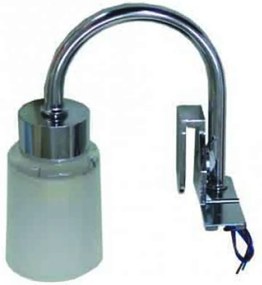 Φωτιστικό Τοίχου-Απλίκα Νο28 15-0060 11cm Με Κρύσταλλο Silver-White Gloria Metal, Glass