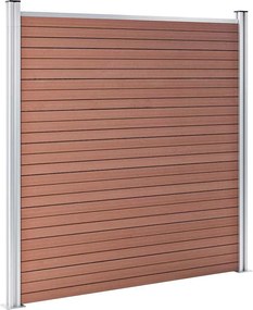 vidaXL Πάνελ Περίφραξης Καφέ 180 x 186 εκ. από WPC