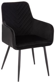 ΠΟΛΥΘΡΟΝΑ LATRELL HM8582.04 ΜΑΥΡΟ ΒΕΛΟΥΔΟ & ΜΑΥΡΑ ΜΕΤΑΛΛΙΚΑ ΠΟΔΙΑ 54x57x84Yεκ.