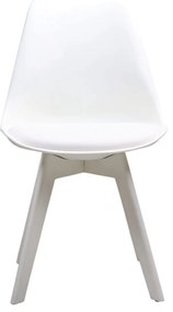 Καρέκλα Martin-II White ΕΜ137,1 52X49X82 cm Σετ 2τμχ Polypropylene, Technoderma