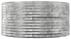 Ζαρντινιέρα Ασημί 140x140x68 εκ. Ατσάλι με Ηλεκτρ. Βαφή Πούδρας - Ασήμι
