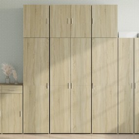 vidaXL Ντουλάπι Sonoma Δρυς 80x42,5x249 εκ. από Επεξεργασμένο Ξύλο