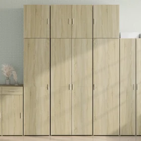 vidaXL Ντουλάπι Sonoma Δρυς 80x42,5x249 εκ. από Επεξεργασμένο Ξύλο