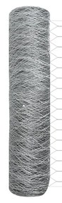 vidaXL Hexagon Fence 0.4x25 m Γαλβανισμένο Ατσάλι