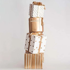 Διακοσμητικά Κουτιά Δώρου 600-45445 71cm White-Gold