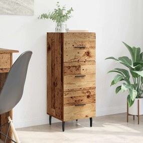 vidaXL Πλαϊνό γραφείο Παλαιό ξύλο 34 x 34.5 x 90 εκ Επεξεργασμένο Ξύλο