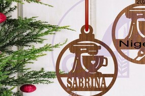 Σετ των 3 Intra απο ξύλο plywood 3mm-4mm πάχος Cake Mixer Baker Χριστουγεννιάτικο Στολίδι Δίασταση 3x3 cm INTRAFABR-108922744